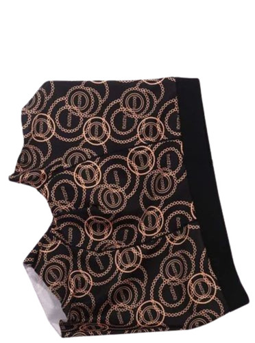 Men Printed Black Underwear - Polyester, Medium Size | Long Lasting, Durable, Handwash Care