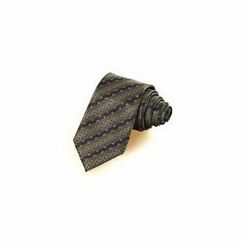 Men Printed Tie - Polyester Material, Gray Color | Stylish, Comfortable, Suitable for All Seasons