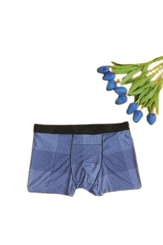 Men Pure Blue Underwear - Cotton Fabric, Free Size, Printed Pattern | Long Lasting, Durable, Handwash Care for Daily Use