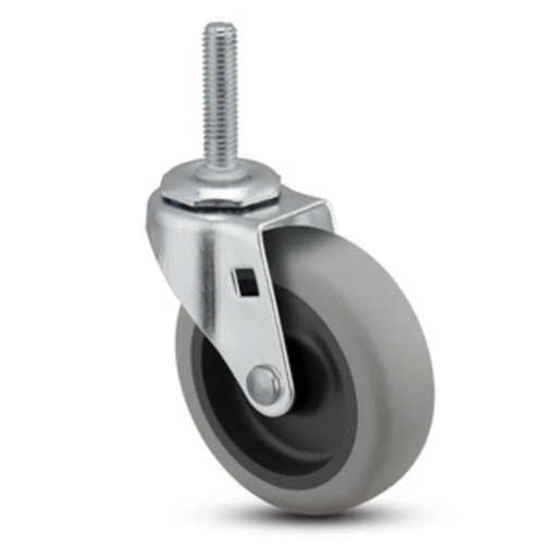 Mild Steel Swivel Casters - Grey Nylon Wheels, Powder Coated Finish | Easy Installation, Quality Tested, Timely Delivery