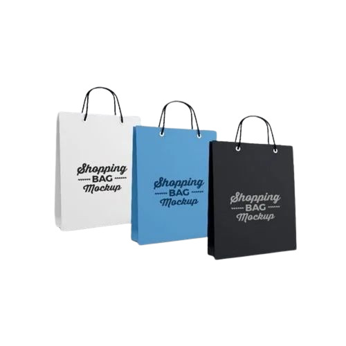 Paper Shopping Bags - Kraft Paper, 2kg Capacity, GSM 50-100, Multicolor Printed, Biodegradable, Moisture Proof, Recyclable, Rope Handle