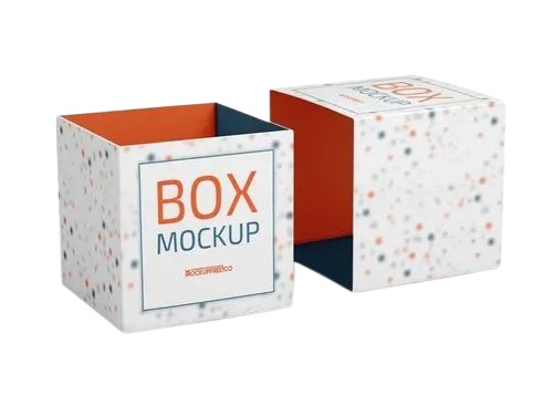 Printed Packaging Box - 3 Ply Single Wall Paper, Square Shape, Multi-Color Printed Design, One Piece Folder for 5 kg Capacity