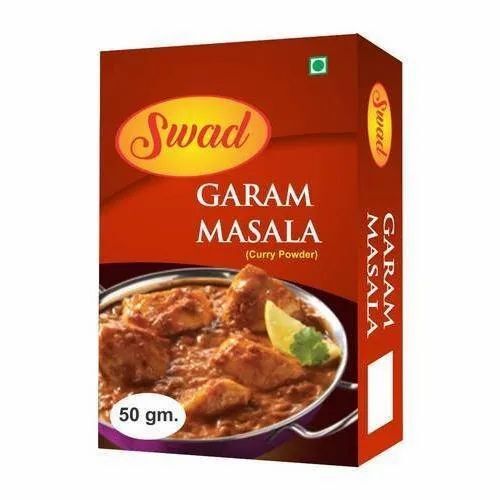 Spice Packaging Box - Paper Material, Rectangular Shape, Red Color | Straight Tuck End Design for Enhanced Performance and Utility