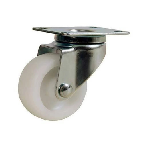 Stretcher Caster Wheel - Nylon Material, Customized Wheel Size, Bright White Finish | New, Quality Tested, Easy to Install