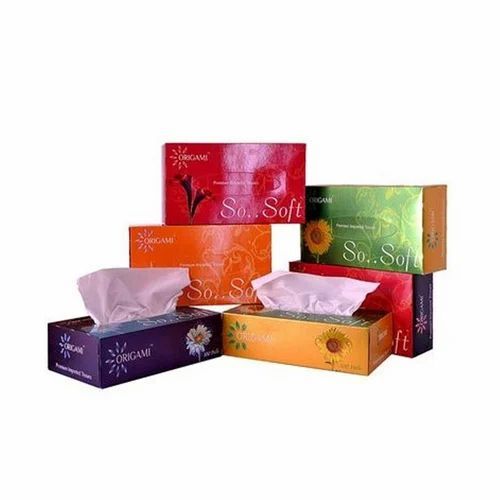 Tissue Paper Packaging Box - Paper Material, Rectangular Shape, Multi-Color, Capacity: 500 Gm | Ideal for Efficient Tissue Storage and Organization
