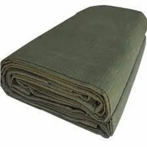 Waterproof Cotton Cloth Tarpaulin - Multisizes, Green Color, Plain Design, Standard Usage for Camp Tents
