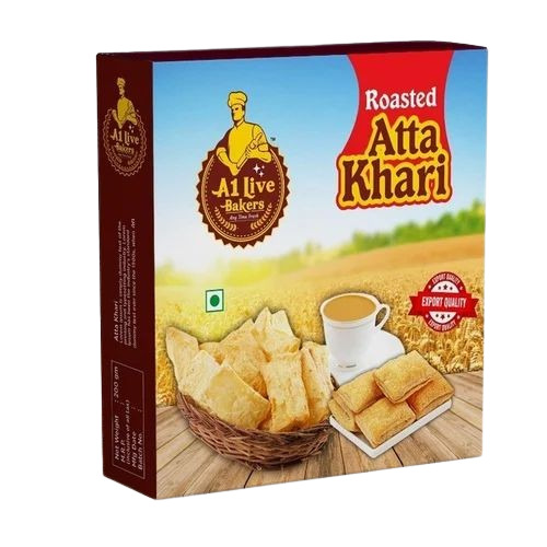 Food Product Packaging Box - 150 GSM Corrugated Paper, 10 x 10 x 4 Inches, Multi Color, Square Shape, 200g Holding Capacity, Printed Design