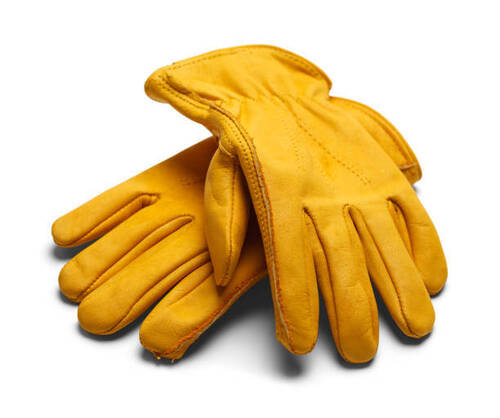 Hand Gloves - Skin Friendly Material Full Finger Style Tear Resistant | Highly Comfortable Washable Custom Size Perfect for Daily Use Ideal for Men Plain Yellow Design