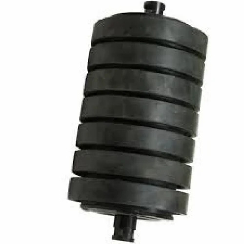 Impact Conveyor Roller - MS with 85 mm Diameter & 220 mm Length | Polished Black Finish, Customized Size Available, Corrosion Resistant