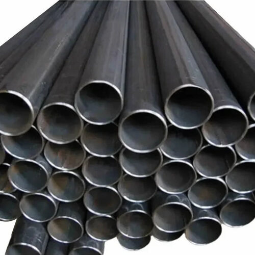 Ms Black Pipe - Mild Steel, Round 3 Inch Diameter x 6 M Length, 4 mm Thickness, Mill Finished | Non-Alloy, Metal Pipe Cap End Protector