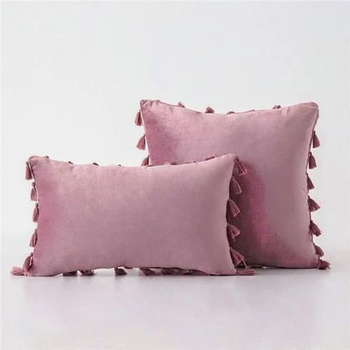 Pillow Cover - Silk Material, Customize Size, Rectangle Shape, Plain Style | Smooth Touch Fabric, Shrink Resistant, Available in Various Colors