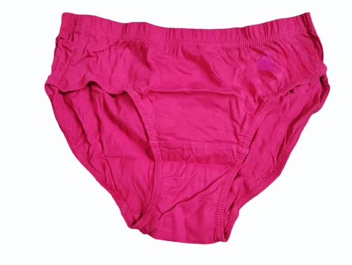 Plain Red Women Cotton Panties