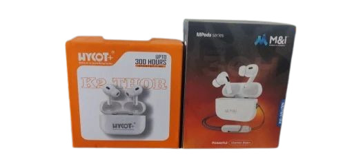 Wireless Earbuds Packaging Box - Kappa Board, 600 GSM , Multi Color, Rectangular Shape | Spot UV Printing, Matte Finish, Moisture Proof, Embossed Design