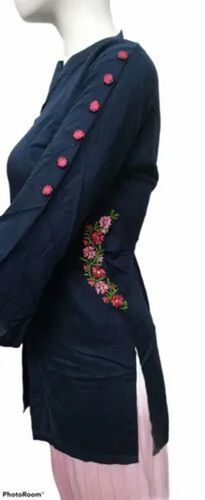 Cotton Women's Tops - New, Blue, Stylish Design | Comfortable Daily Wear, Casual Attire