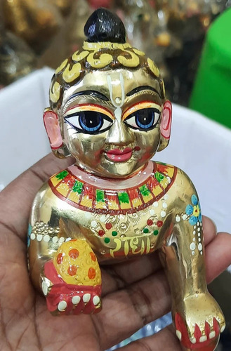 6 No Brass Laddu Bal Gopal Statue