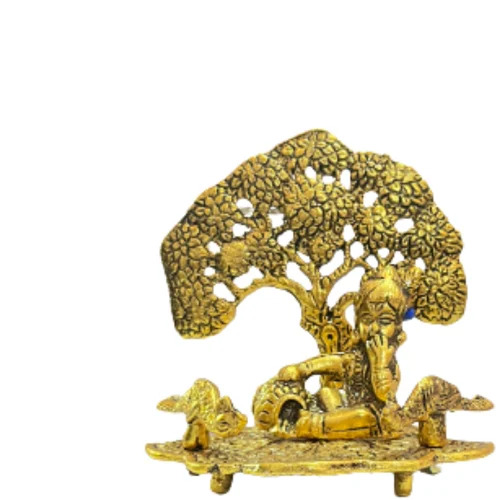 Aluminium Ped Laddu Gopal Statue - New Handcrafted Design Polished Finish for Religious Worship and Home Decoration