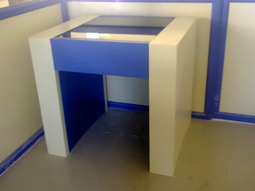 Anti Vibrating Table - Vibration Resistant, Compact Design | Stable Platform, Shock Absorption, Non-Slip Surface, Adjustable Height, Corrosion Resistant, Blue and White