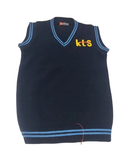 Boys Plain School Sweater - Woolen, Long Sleeve, Blue | Breathable, Warm & Soft, Hand Washable, Ideal for Casual Winter Wear