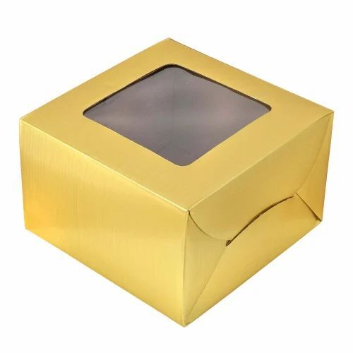 Cake Packaging Box - 1000 Gram Capacity, Corrugated Paper Material , Rectangular Shape for Secure and Stylish Dessert Transportation