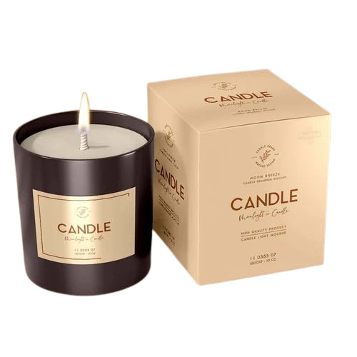 Candle Packaging Box - 400 GSM Biodegradable Paper with Embossing Finish | Eco-Friendly Design for Elegant Candle Presentation