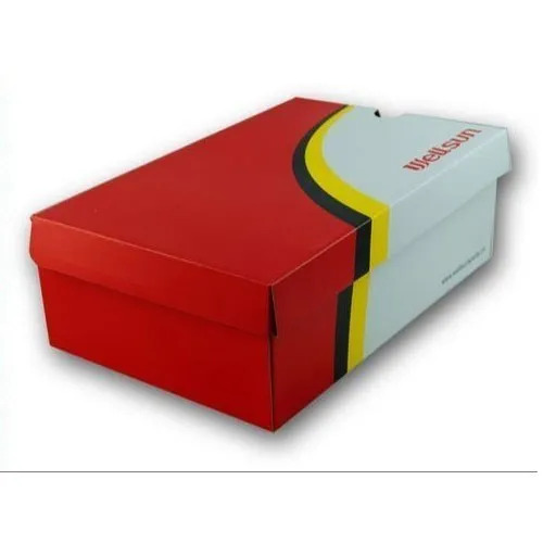 Corrugated Shoe Packaging Boxes - Recycled Paper Material, Rectangular Shape, Various Colors | Eco-Friendly Design for Sustainable Packaging