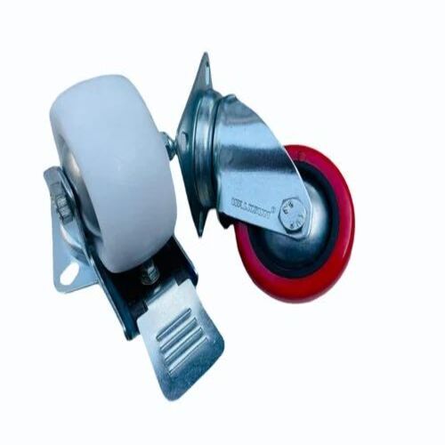 Four Wheel Castor - Nylon Material, 500 kg Load Capacity | Customized Size, Swivel Movement with Brake, Ideal for Heavy Industry Trolley