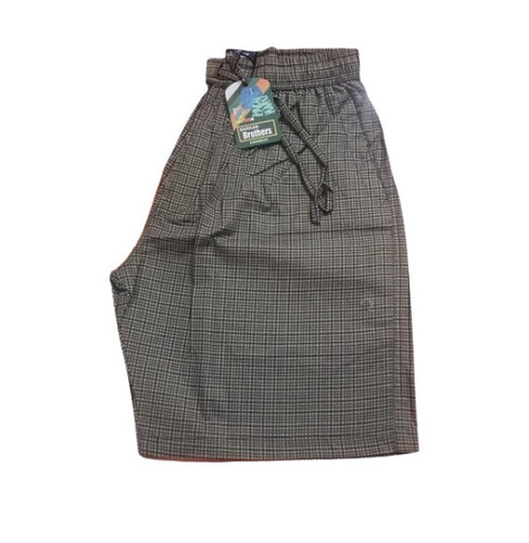 Cotton Boxers - Low Rise, Regular Fit | Grey Checked Design, Shrink Resistant for Daily Wear