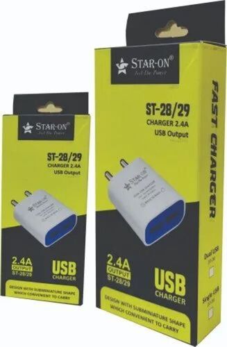 Mobile Charger Packaging Box - Paper Material Multi Color Design | Eco-Friendly Printed Finish for Eye-Catching Presentation