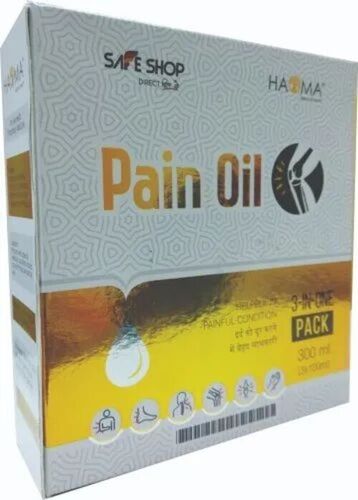 Pharmaceutical Pain Oil Packaging Box - Cardboard Material, Die-Cut Shape, Multi-Color Design | Disposable Usage for Pharmaceuticals