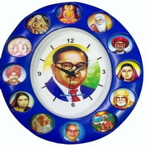 Photo Wall Clocks - Plastic, 6 Inch, Multicolor | Quartz Movement, Round Analog Display, 1 Year Warranty, Wall Mounted Home Decor