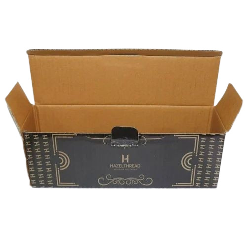 Shoe Packaging Box - 12x8x3 Inches Single Wall 3 Ply Digital Printed CMYK Design 200 GSM Corrugated Paper 5kg Capacity