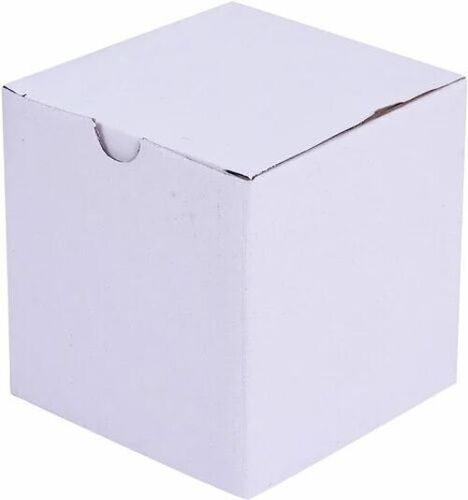 White Duplex Corrugated Box - 3 Ply, 4mm Thickness | Plain Square Shape, Biodegradable, Ideal for Apparel, Electronics, Food & Crafts