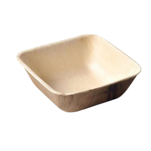 Areca Serving Bowl - 5.5 Inch Square Disposable and Biodegradable Eco-Friendly Brown for Parties and Events