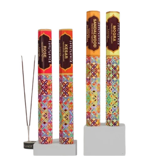 Agarbatti Packaging Box - Unbleached Kraft Paperboard, 140x40x30 mm, Multi Color, Matte Finish, Biodegradable, Box Capacity: 15-30