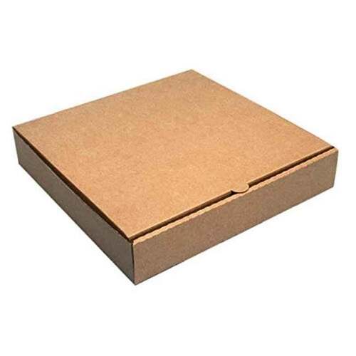 Brown Corrugated Pizza Box - Finish: Yes