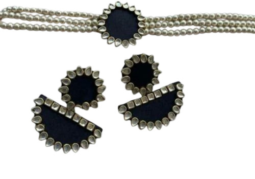 Fashion Necklace Sets - Necklace & Earrings Set, Black Color | Ideal for Women, Perfect for Party Occasions, Box Packaging