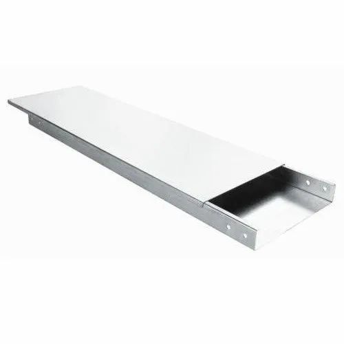 Gi Cable Trays Raceway - Galvanized Iron, Wall/Desk Mounting, White Color | Durable Steel Construction for Reliable Industrial Use