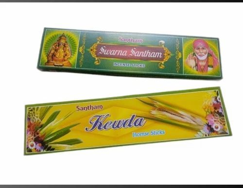 Incense Stick Packaging Box - 300 GSM Duplex Paper, Multi Color, Square Shape, Gloss Matte Effects, Termite Resistant, Matte Finish