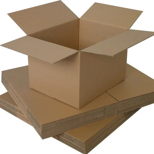 Plain Carton Box - Cardboard Material, Customized Size, Brown Color | Durable, Rectangular Shape, Matte Lamination Finish