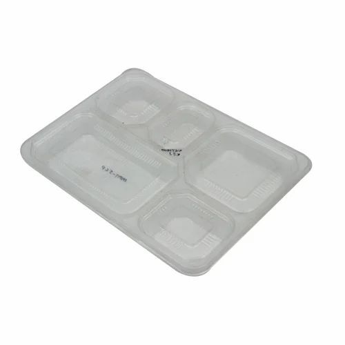 Polypropylene Meal Tray - Color: White