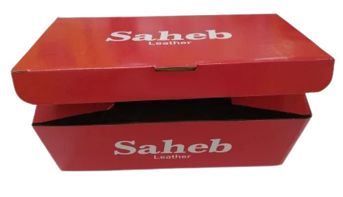 Shoes Packaging Box - Paper Material, Printed Design , Red Color