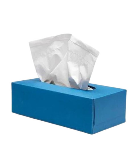 Tissue Paper Packaging Box - Paper Material, Plain Design, Blue Color | Ideal for Wrapping and Storing delicate items