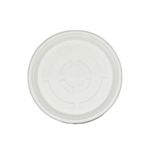 Biodegradable Bagasse Plate - 12-Inch Round Design Sturdy Leak-Resistant Microwave & Freezer Safe for Events