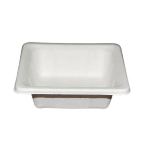 Biodegradable Sugarcane Bagasse Square Bowl - 4 Inch, Microwave Safe, Eco-Friendly, Durable and Stackable