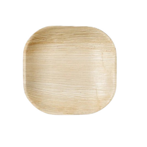 Areca Palm Leaf Plate - 4 Inch Square , Biodegradable, Eco-Friendly, Polished Finish, Leak-Resistant Design