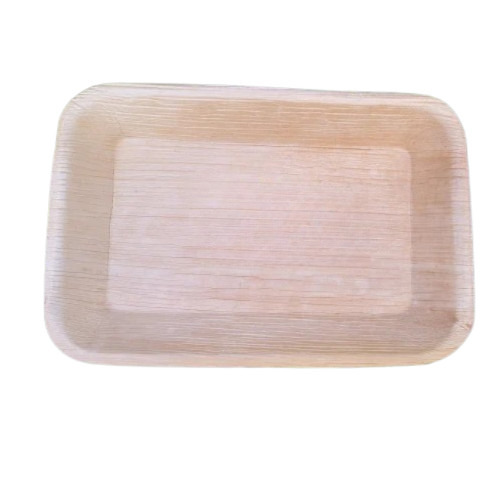 Areca Palm Leaf Plate - 6" x 9" Rectangular Shape, Biodegradable and Leak-Resistant for Events