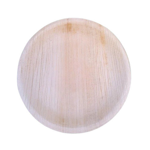 7 Inch Round Disposable Areca Palm Leaf Shallow Plate