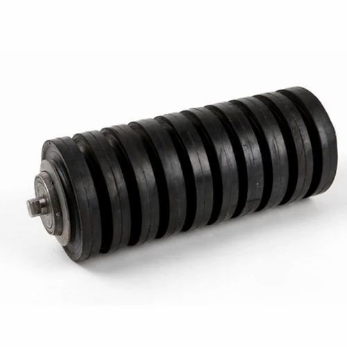 Conveyor Impact Roller - Steel, 150 mm Diameter x 1200 mm Length, Black Color | Customizable Size, Packaged in Wooden Box