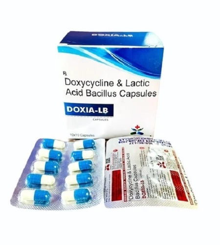 Doxycycline 100mg and Lactic Acid Capsules - Medicine Grade, Prescription Required | For Hospital and Clinic Use, High-Quality Dosage Form