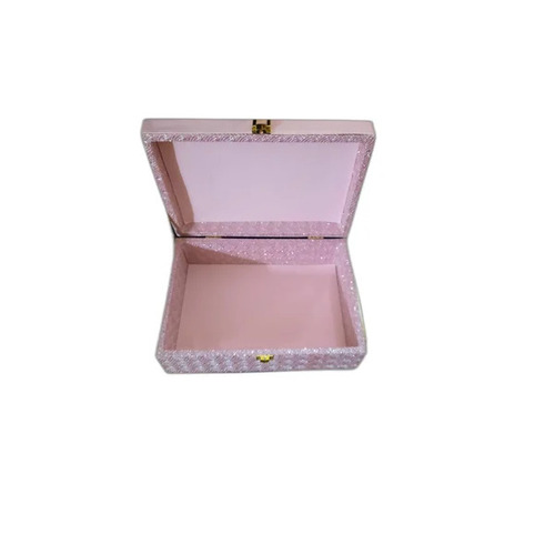 Eco Friendly MDF Trunk Gift Box - 10x7x3.5 Inches, Blue Leather Coated Closure Type: Top & Bottom